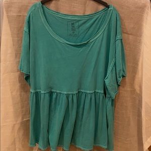 Free People Oversized Peplum Blouse